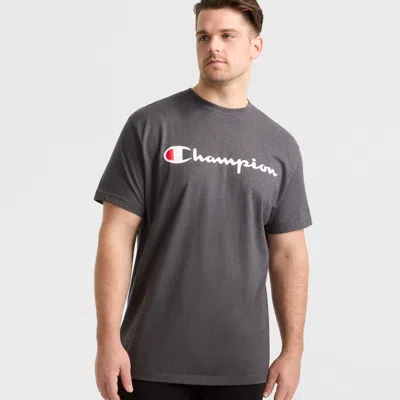 CHAMPION CLASSIC GRAPHIC T-SHIRT, SCRIPT LOGO - BIG & TALL