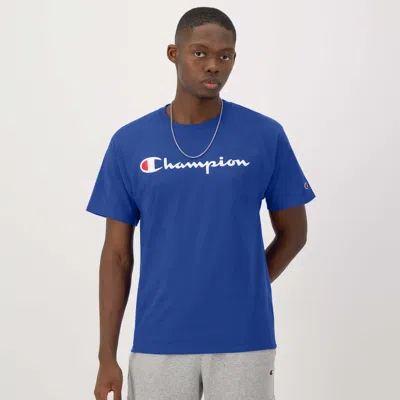 Champion Classic Graphic T-shirt, Script Logo In Blue