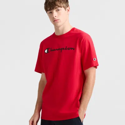Champion Classic Graphic T-shirt, Script Logo In Red