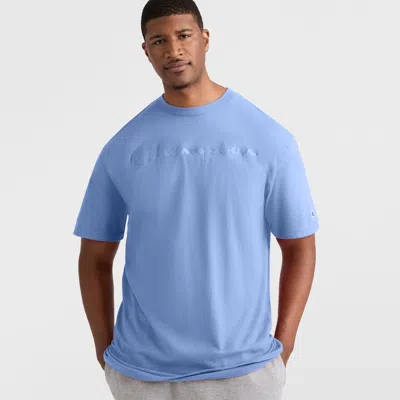 Champion Classic Graphic T-shirt, Tonal Script Logo - Big & Tall In Blue