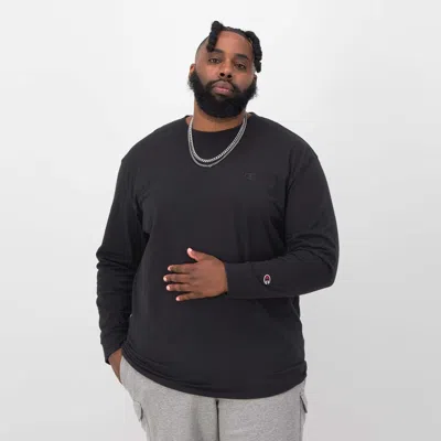 Champion Classic Long-sleeve T-shirt, Embroidered C Logo - Big & Tall