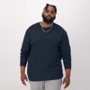 Champion Classic Long-sleeve T-shirt, Embroidered C Logo - Big & Tall In Blue