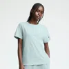 Champion Classic T-shirt, Tonal Left Chest Script In Blue