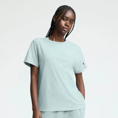 Champion Classic T-shirt, Tonal Left Chest Script In Blue