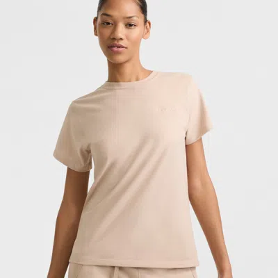 Champion Classic T-shirt, Tonal Left Chest Script In Neutral
