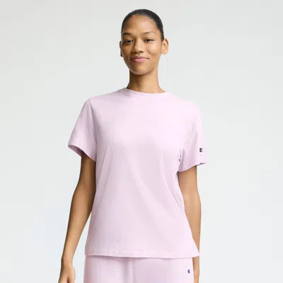 Champion Classic T-shirt, Tonal Left Chest Script In Purple