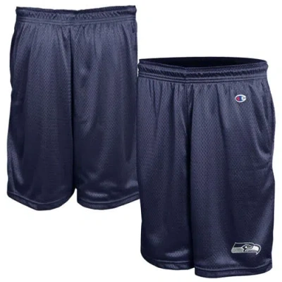 Champion College Navy Seattle Seahawks Classic Mesh Shorts In Blue