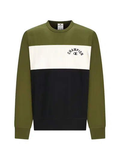 Champion Sweatshirt In Colour-block-optik In Green