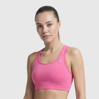 Champion Compression Sports Bra, C Logo In Pink