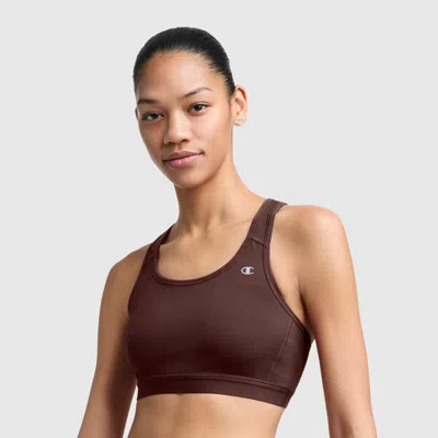 Champion Compression Sports Bra, C Logo In Bitter Chocolate