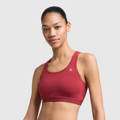 Champion Compression Sports Bra, C Logo In Pomegranate