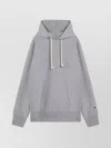 Champion Cotton Hoodie With Drawstring Hood And Kangaroo Pocket In Gray