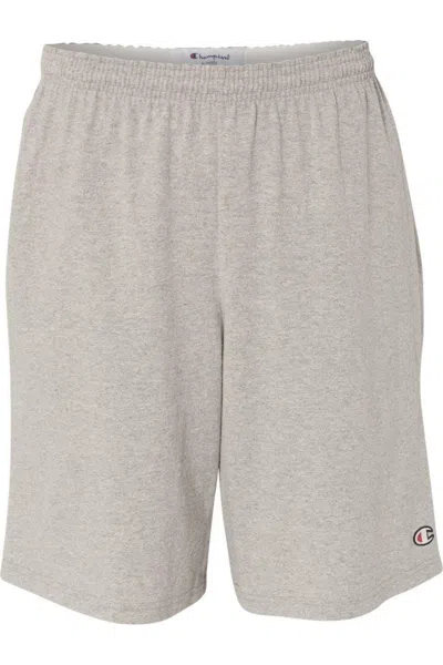 Champion Cotton Jersey 9 Shorts With Pockets In Gray