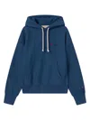 Champion Hooded Cotton Sweatshirt Featuring Kangaroo Pocket In Blue