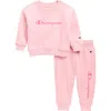 Champion Crew Sweater & Jogges Set In Pink