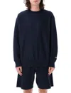 Champion Reverse Weave Crewneck Patch In Blue