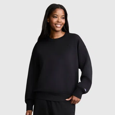 Champion Crewneck Pullover Sweatshirt In Black