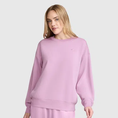Champion Crewneck Pullover Sweatshirt In Smoky Grape