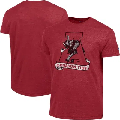 Champion Crimson Alabama Crimson Tide Vintage Triumph Tri-blend T-shirt In Multi