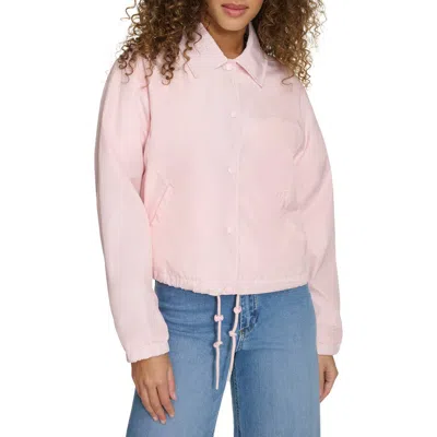 Champion Cropped Coach's Jacket In Pink