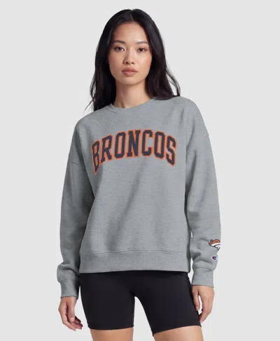 Champion Denver Broncos Women's Contrast Lined Sweatshirt In Multi