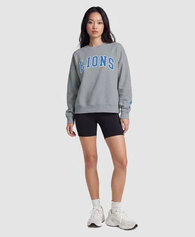 Champion Detroit Lions Women's Contrast Lined Sweatshirt In Multi