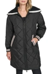 Champion Diamond Quilted Coat In Black