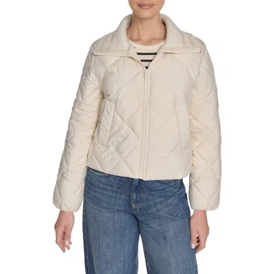 Champion Diamond Quilted Shawl Collar Jacket In White