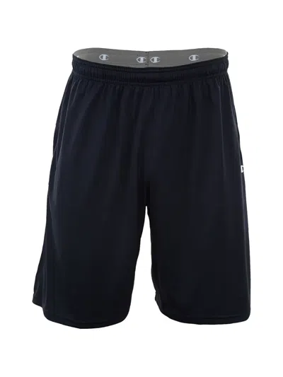 Champion Double Dry Logo-patch Shorts In Blue