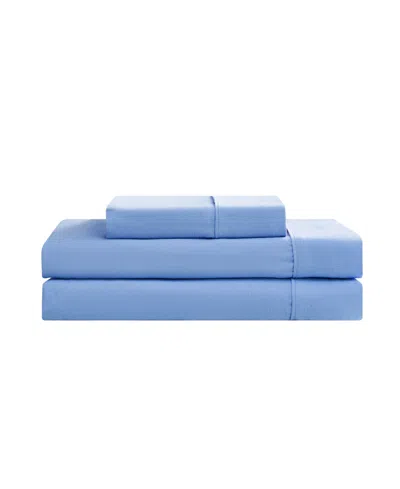 Champion Elastic Logo Microfiber 3-piece Sheet Set, Twin In Blue