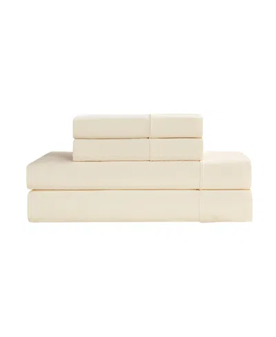 Champion Elastic Logo Microfiber 4-piece Sheet Set, King In Neutral