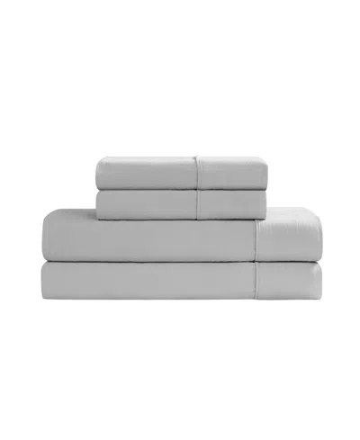 Champion Elastic Logo Microfiber 4-piece Sheet Set, Queen In Gray