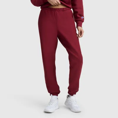 Champion Essentials Reverse Weave Cinched Bottom Sweatpant In Red
