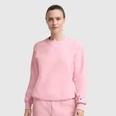Champion Essentials Reverse Weave Crew Neck Sweatshirt In Pink