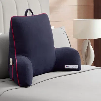 Champion Faux Wool Backrest Pillows In Navy Blue