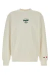 Champion White Crewneck Logo Sweatshirt In White