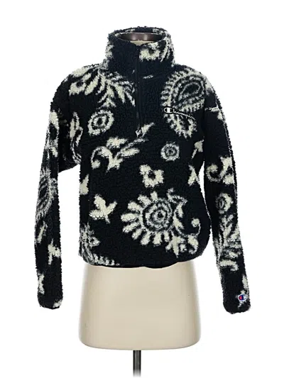 Pre-owned Champion Fleece Jacket In Black