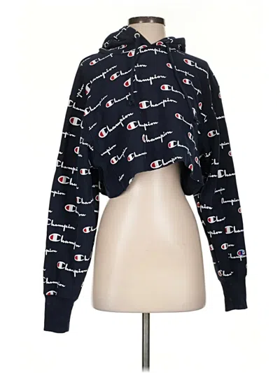 Pre-owned Champion Fleece Jacket In Blue