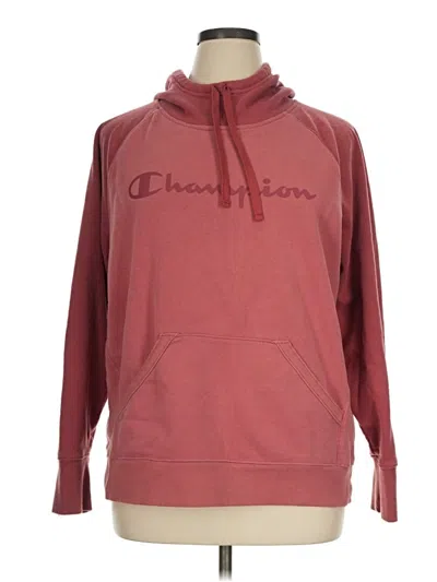 Pre-owned Champion Fleece Jacket In Burgundy