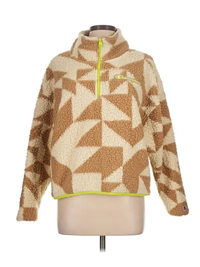 Pre-owned Champion Fleece Jacket In Gold