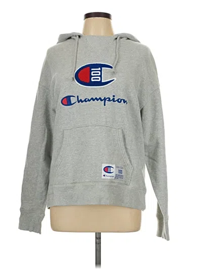 Pre-owned Champion Fleece Jacket In Gray