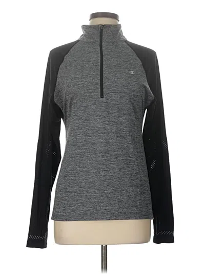 Pre-owned Champion Fleece Jacket In Gray