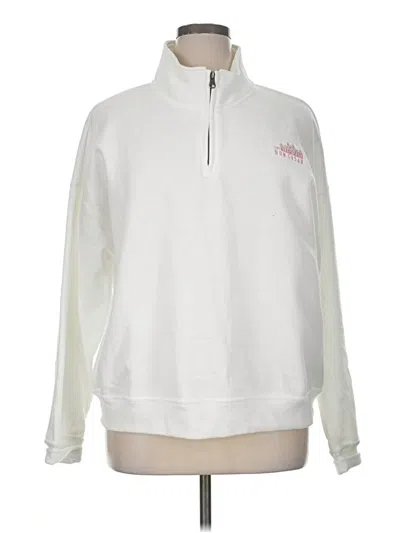 Pre-owned Champion Fleece Jacket In White