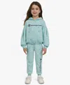 Champion Girls 4-6x 2-piece Pull-on Hoodie And Joggers Set In Blue