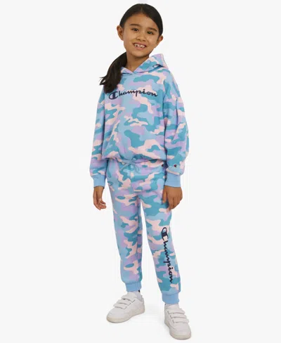 Champion Kids' Girls 4-6x 2-piece Pull-on Hoodie And Joggers Set In Blue