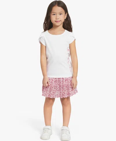 Champion Kids' Girls' 4-6x Short-sleeve T-shirt And Skort, 2-piece Set