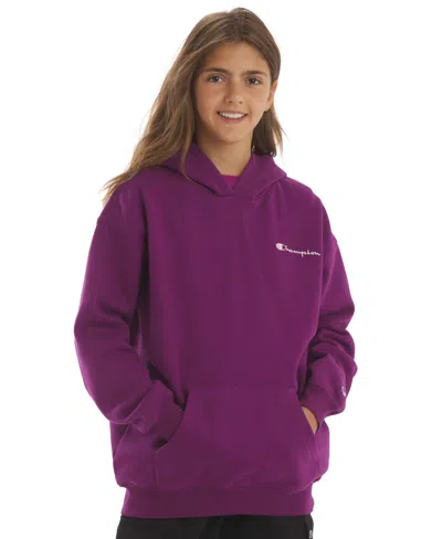 Champion Kids' Girls' 4-16 Bow Graphic Hooded Sweatshirt In Purple