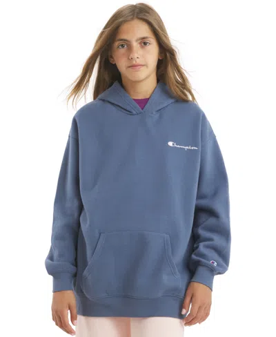 Champion Kids' Girls' 4-16 Bow Graphic Hooded Sweatshirt In Blue