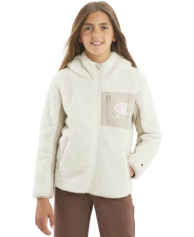 Champion Kids' Girls' 4-16 Full-zip Hooded Sweatshirt In Neutral