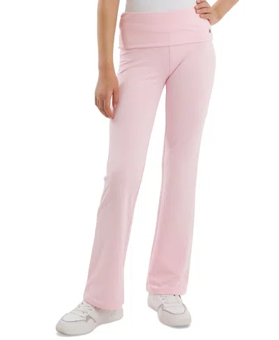 Champion Kids' Girls' 7-16 French Terry Folded Waist Pants In Pink
